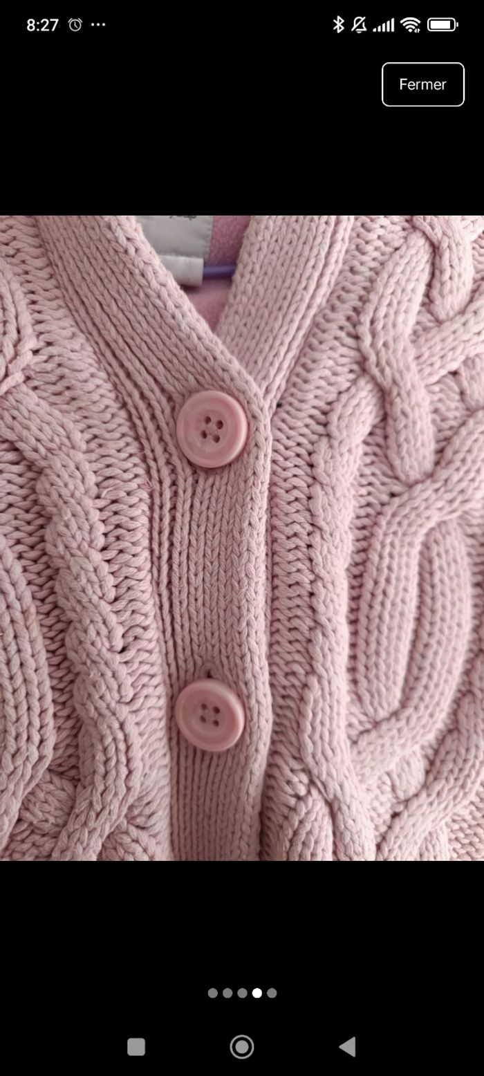 Gap gilet chaud rose poudré Gap 18/24 mois - photo numéro 4