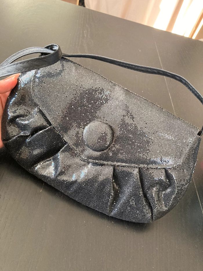 Sac avec bandoulière noir brillant - photo numéro 5