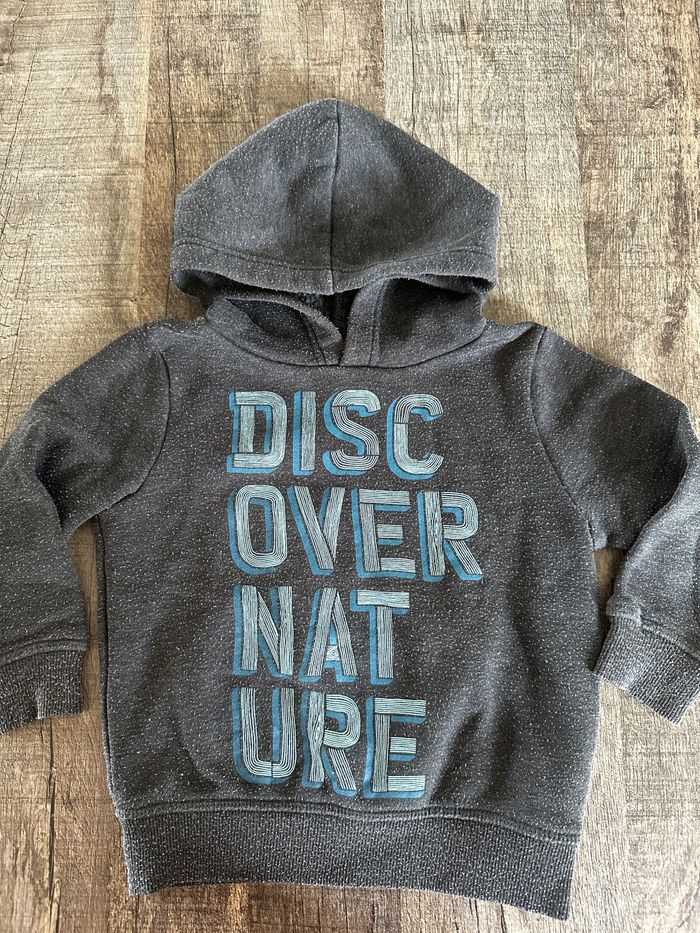 Sweat à capuche gris 4 ans
