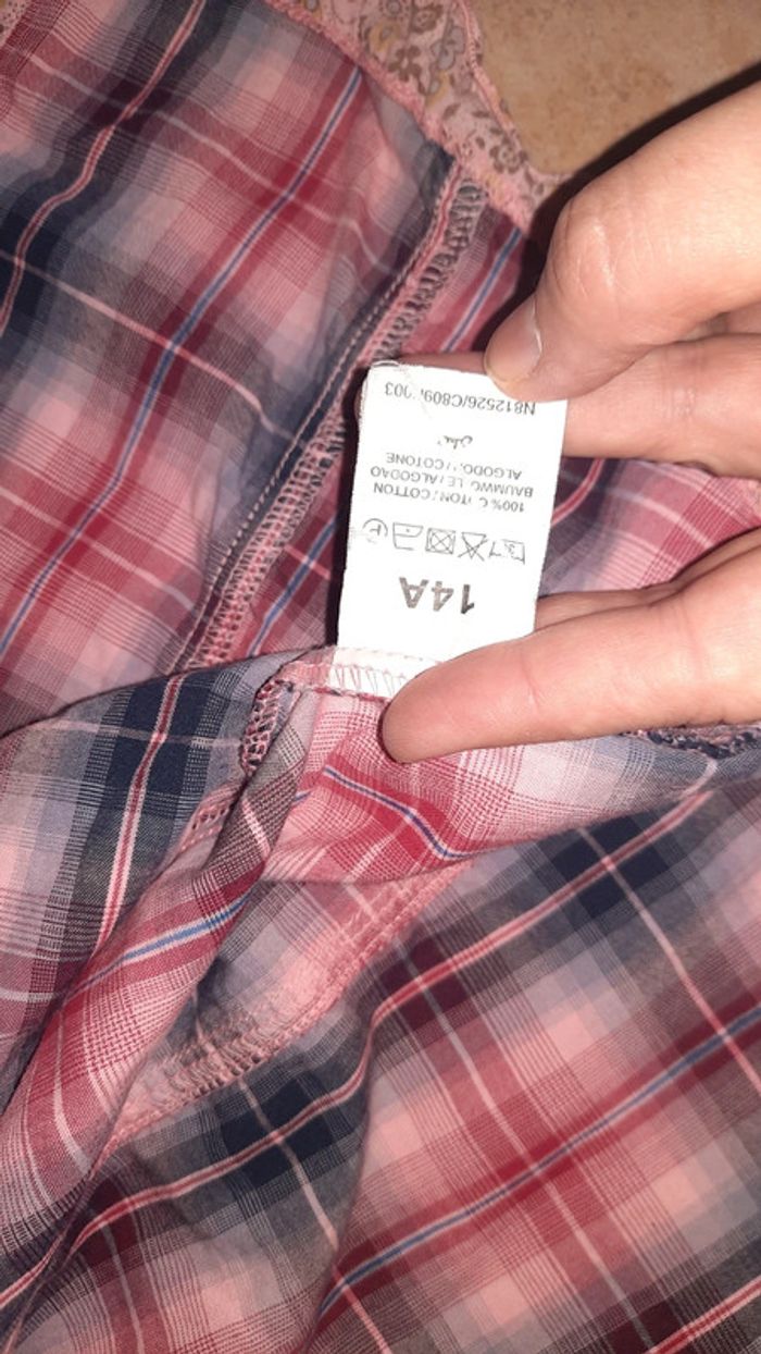 Chemise Levis 14 ans rose carreaux - photo numéro 11