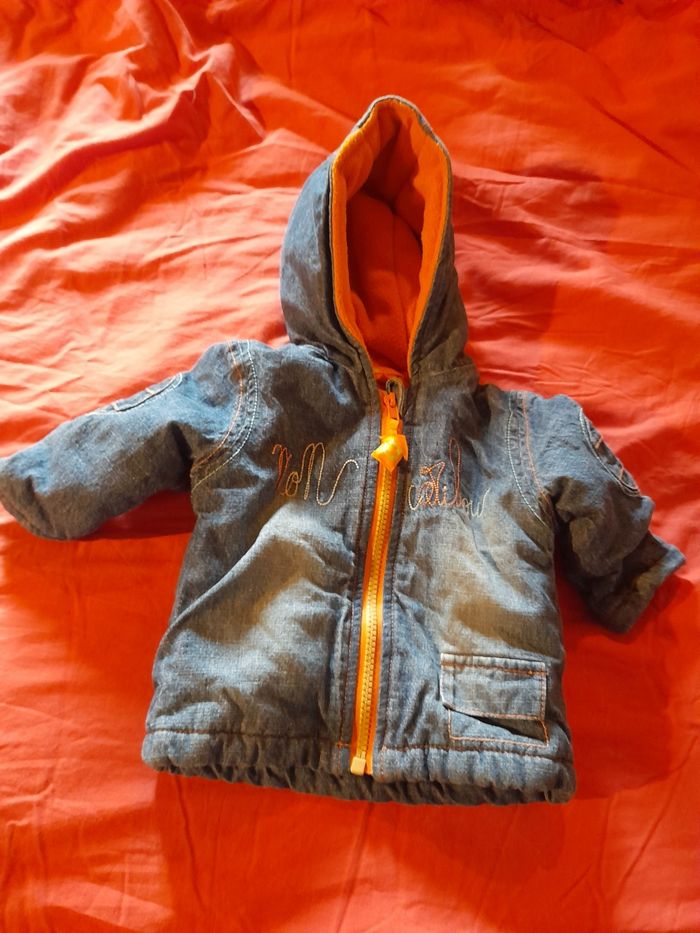 Manteau bleu garçon 6 mois - photo numéro 2