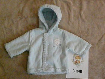 Manteau bleu ciel 3 mois