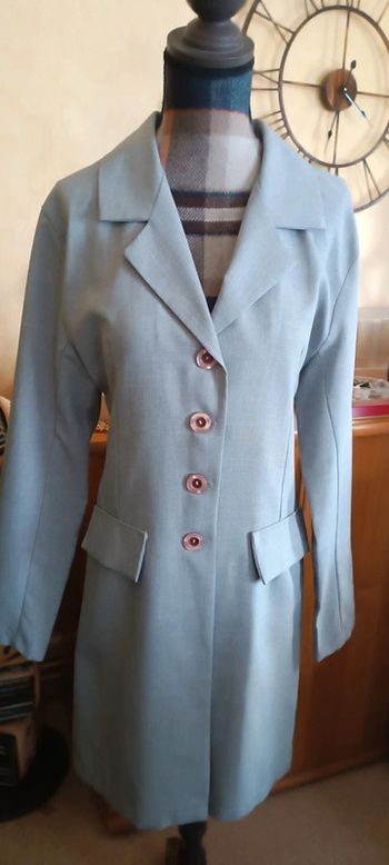 Veste blazer longue grise