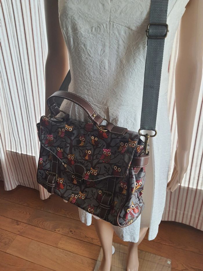 Jolie Sac à main gris/marron Mfhandbags neuf - photo numéro 3