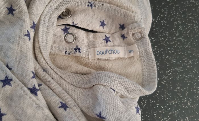 Pyjama Bout'chou 1 mois + chaussettes 0-3 mois - photo numéro 2