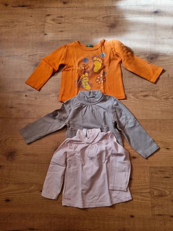 Tee-shirt manche longue fille 12 mois