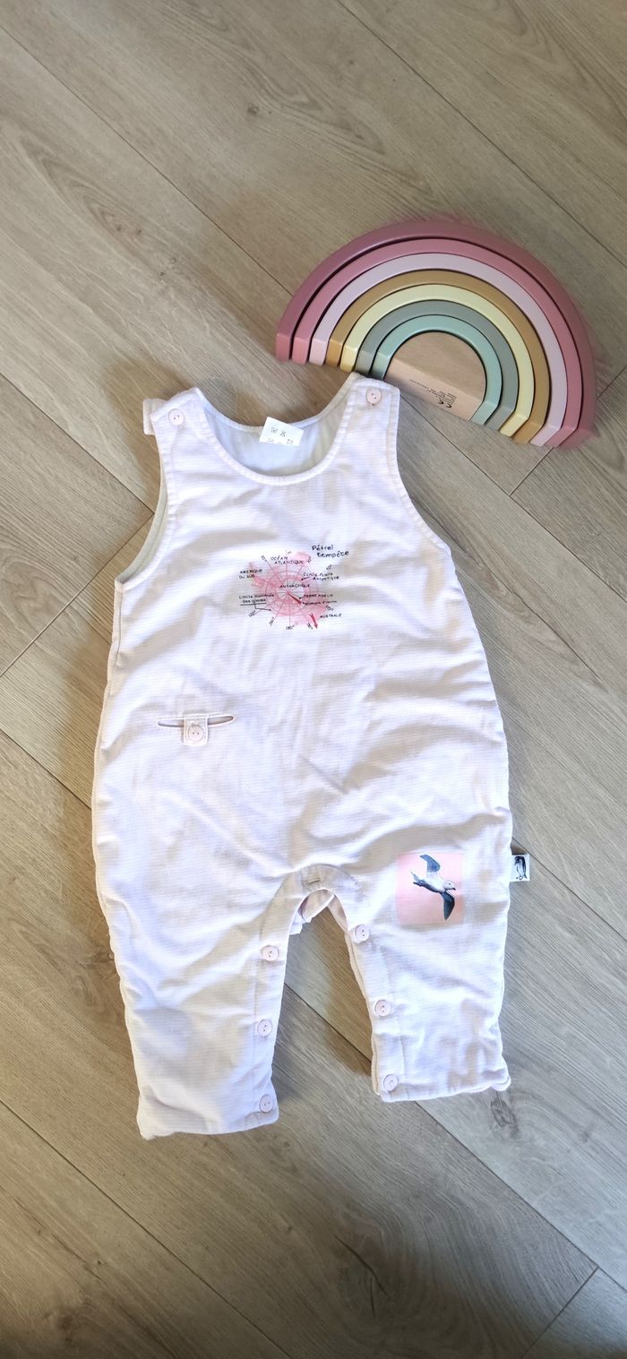 Combi fille nuit rose 9 mois