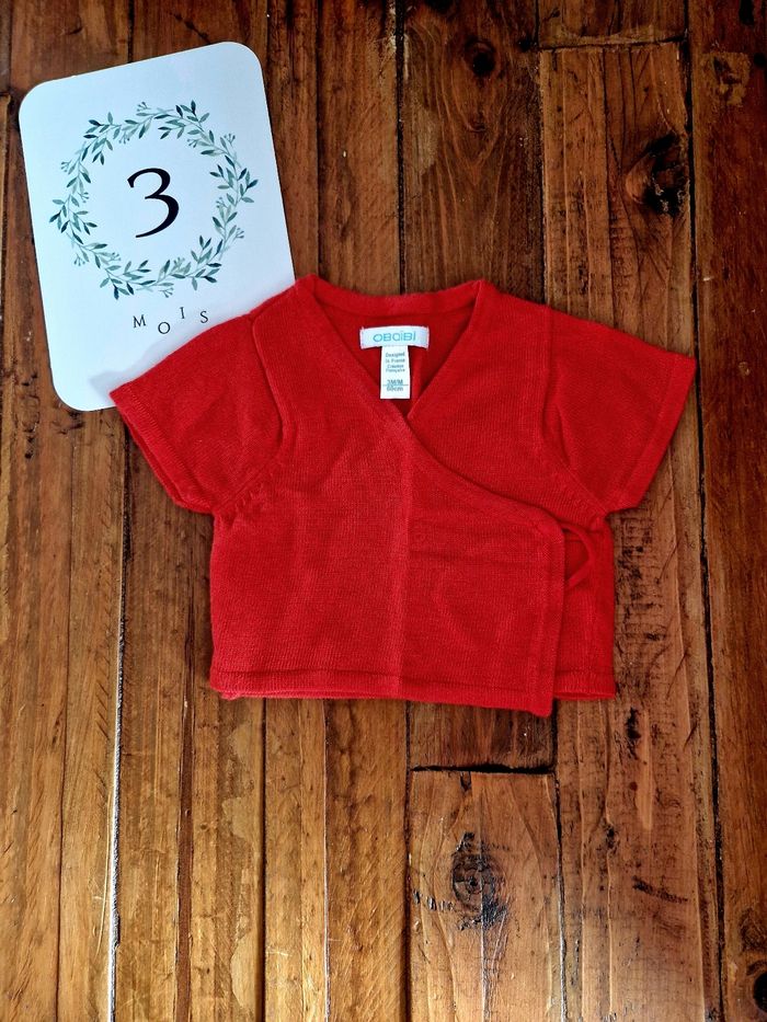 Veste cache-coeur manches courtes