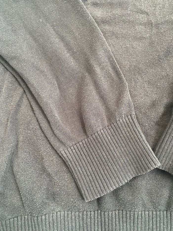 Pull Tommy Hilfiger col V noir – Taille M - photo numéro 3