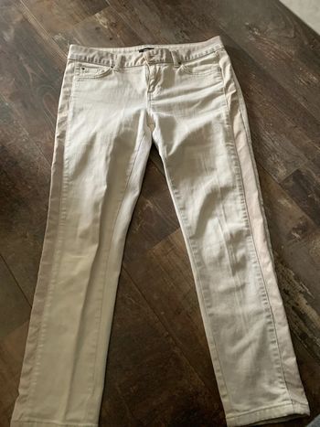 Pantalon crème bi matière