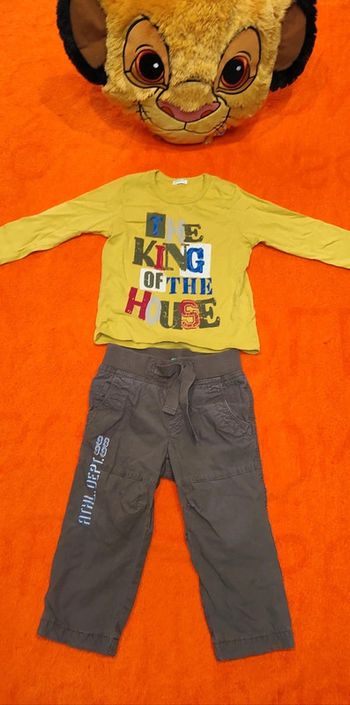 Ensemble pantalon et tee-shirt manches longues Benetton 18 mois 82 cm
