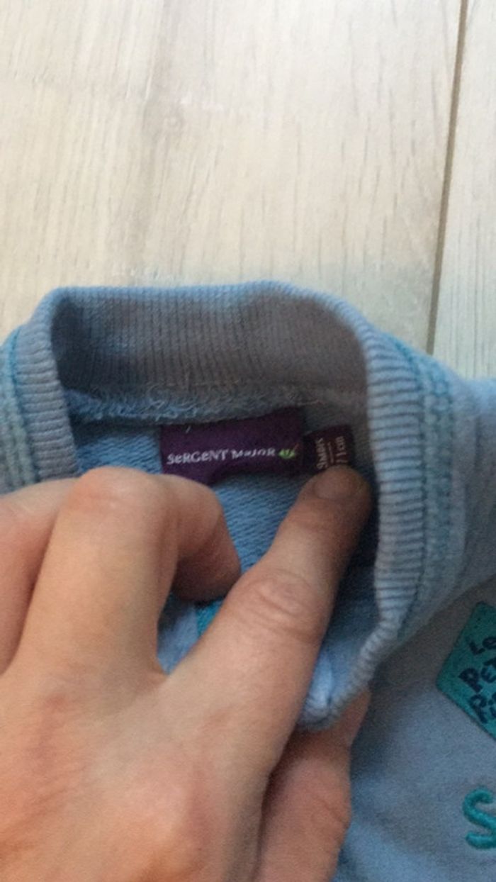 Gilet sergent major bleu 9 mois - photo numéro 2