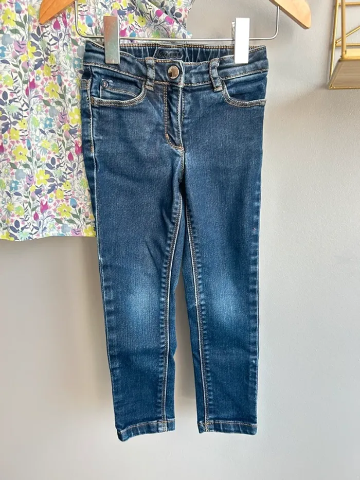 Ensemble blouse + jean Jacadi fille 3 ans Tbe - photo numéro 4