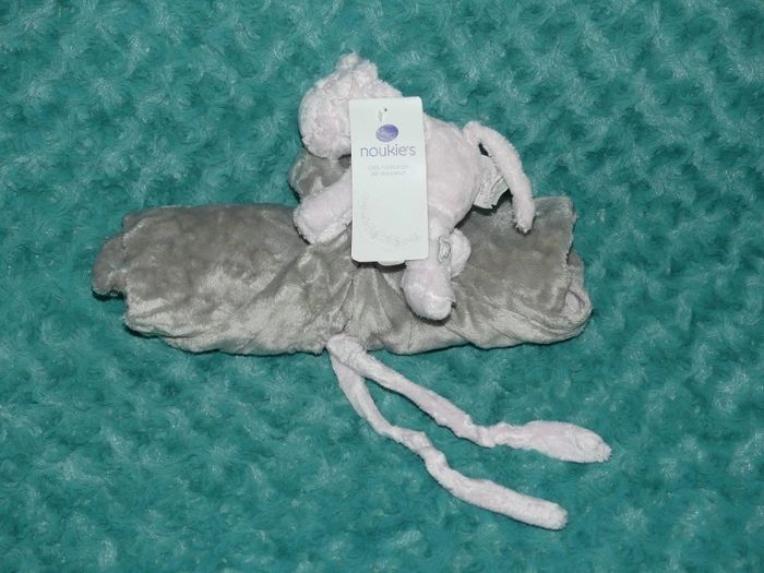 Doudou couverture vache rose gris Noukie's 🐮Neuf - photo numéro 3