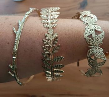 Lot 3 serre tête metal doré