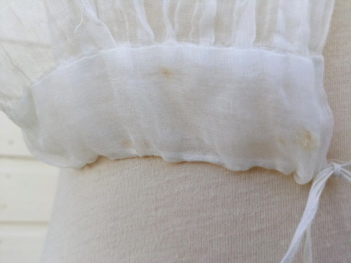 Ancien plastron, devantier en tulle et dentelle - photo numéro 12