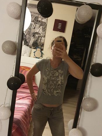 T-shirt gris imprimé fleurs Etam S