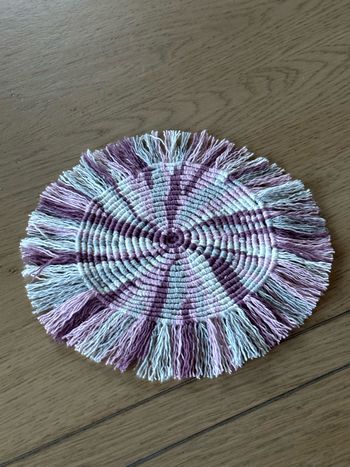 Napperon rond en macramé fait main