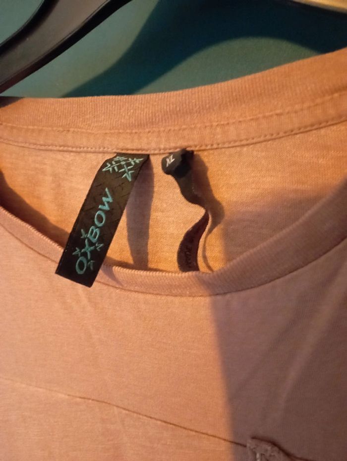 Tee shirt homme Oxbow coton  marron clair - photo numéro 3