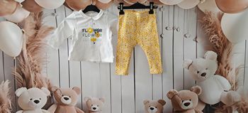 Ensemble Fille Obaïbi 🌼 blouse col Claudine + legging fleuri – 62cm
