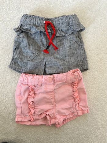 Lot de 2 shorts 3 mois orchestra et in extenso
