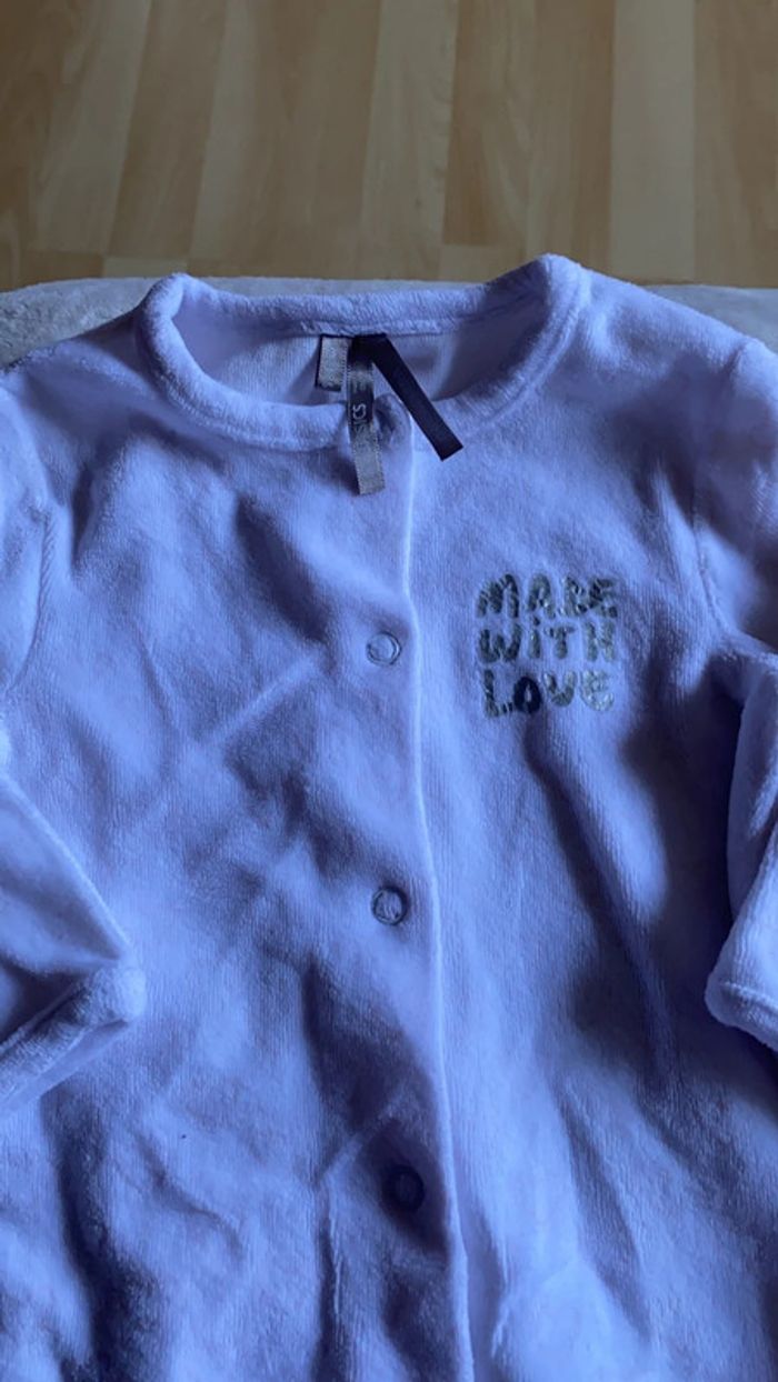 Lot de 3 grenouillère - pyjama 1 pièce - velours - 3 mois - photo numéro 2