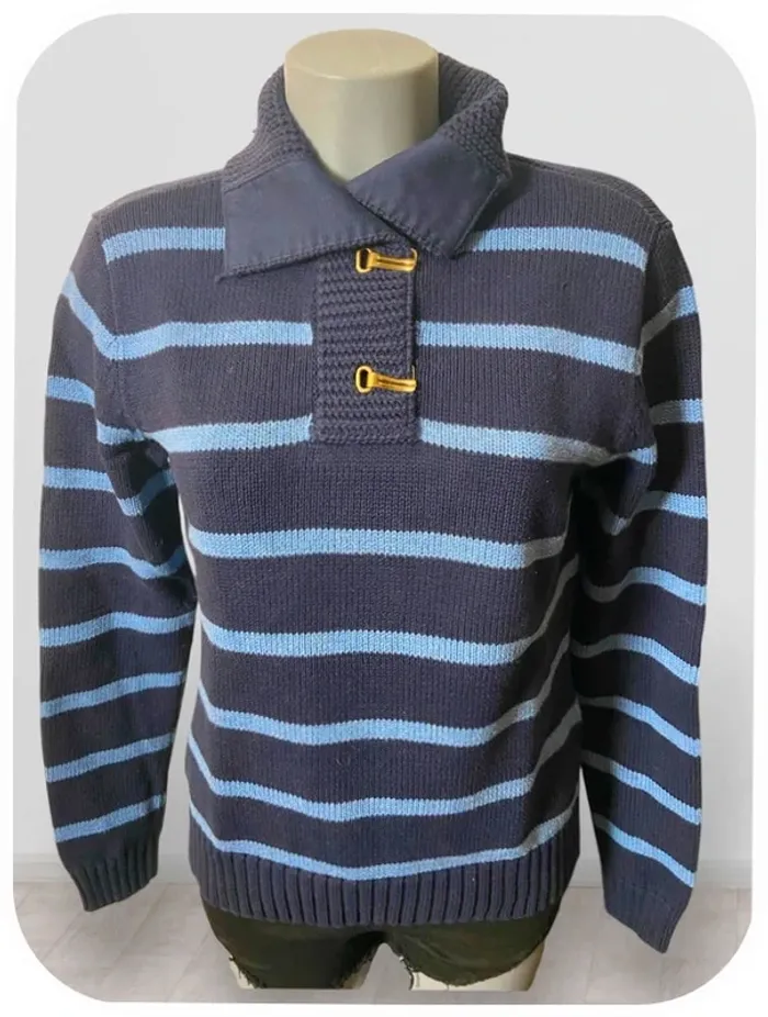 Pull rayé Lauren Ralph Lauren bleu - femme - Taille M (38) - photo numéro 1