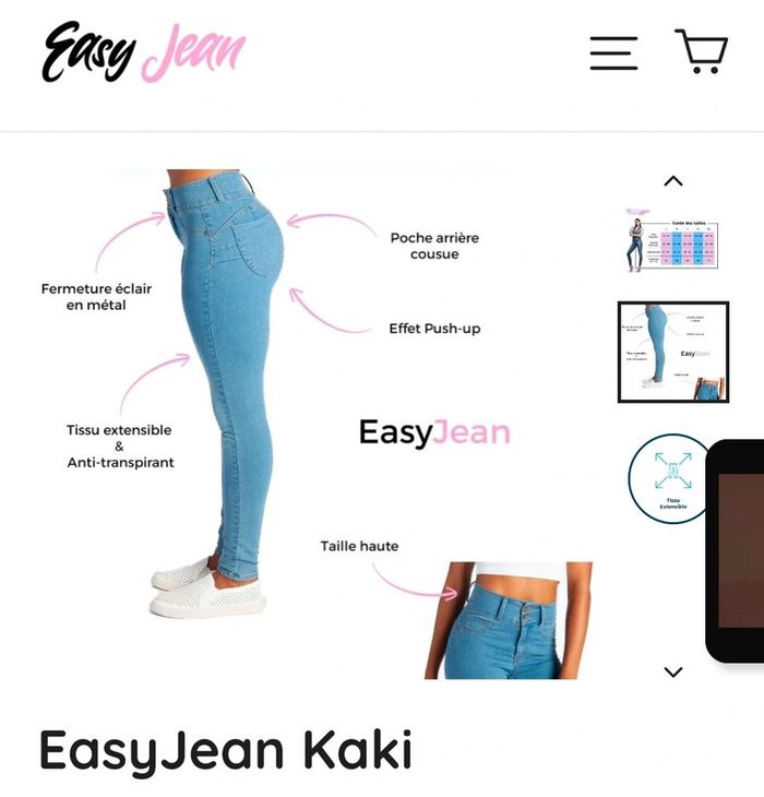 Jean Easy Jean kaki T.38/M - photo numéro 10