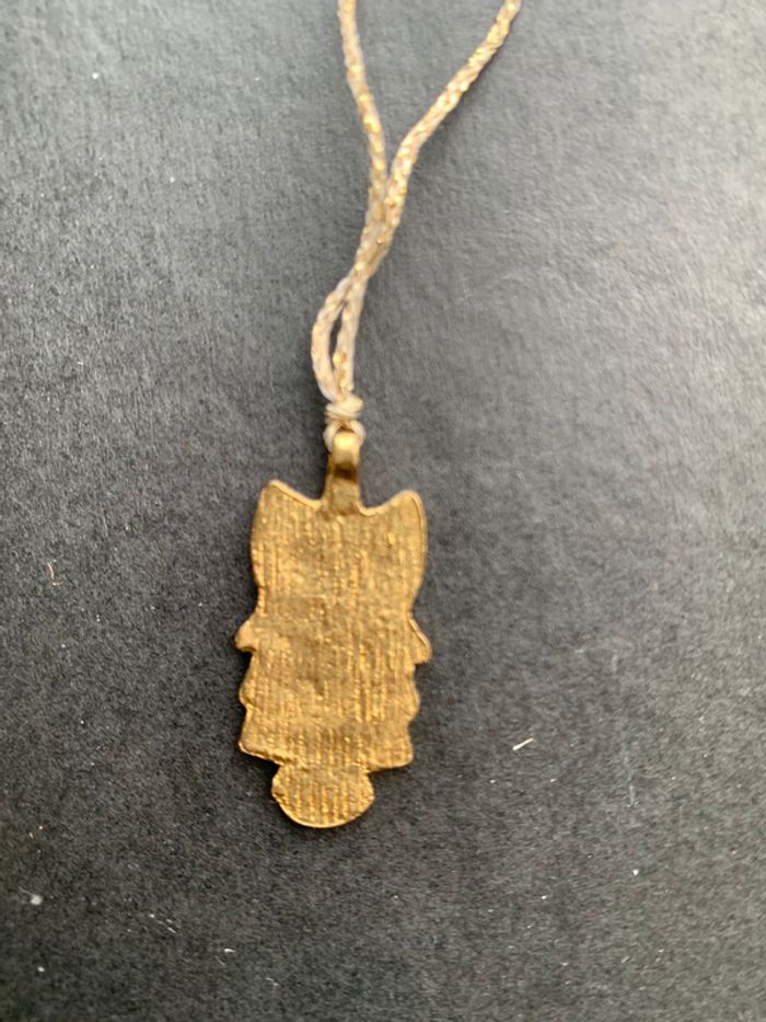 Collier sautoir doré hibou - photo numéro 3