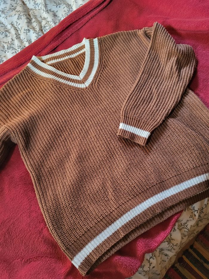 Pull collège col V