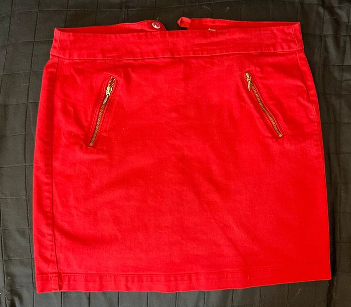 Jupe courte rouge Camaïeu taille 38