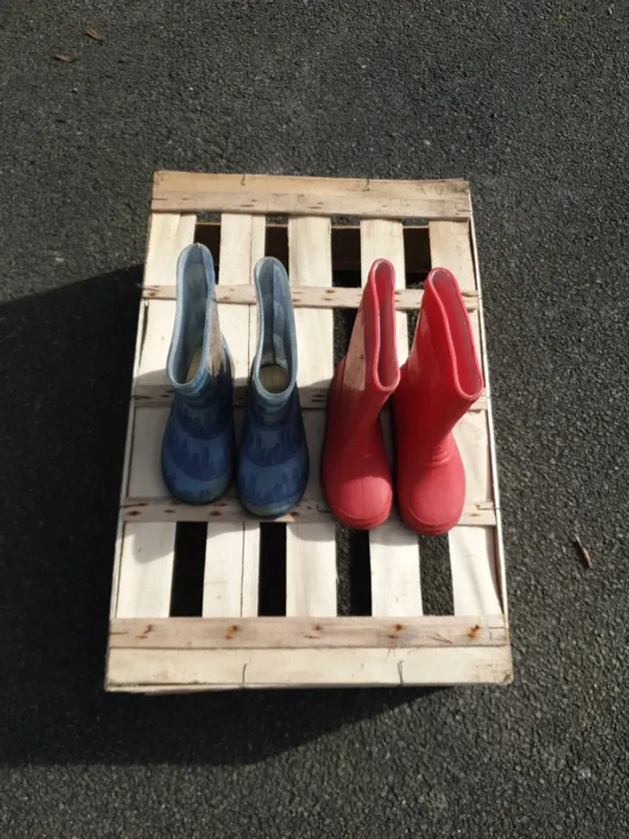 Paires bottes de pluie x2 taille 26 - photo numéro 5