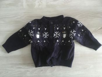 Gilet bleu marine à boutons Absorba