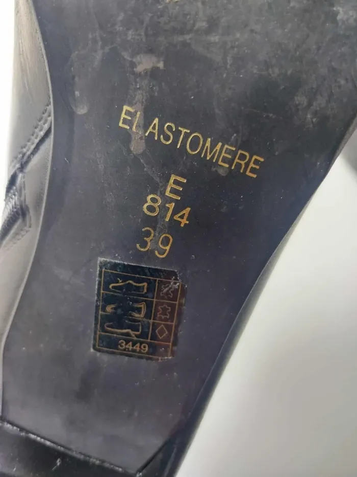Bottine noire a talon interieur cuir T39 - photo numéro 9