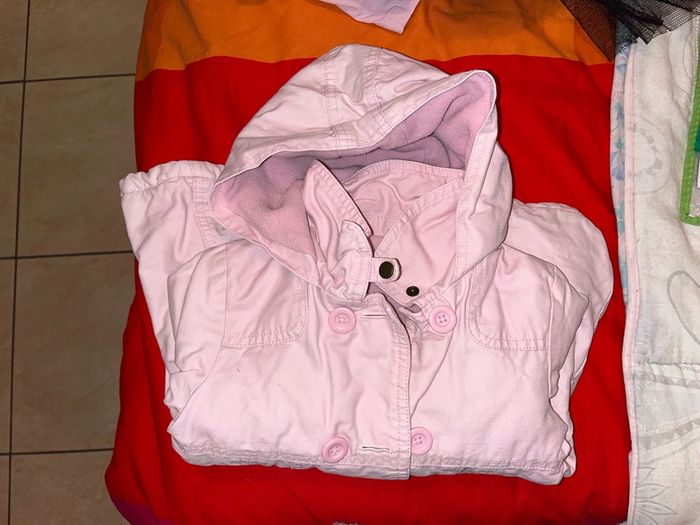 Manteau chaud de couleur rose pâle 2 ans - photo numéro 7