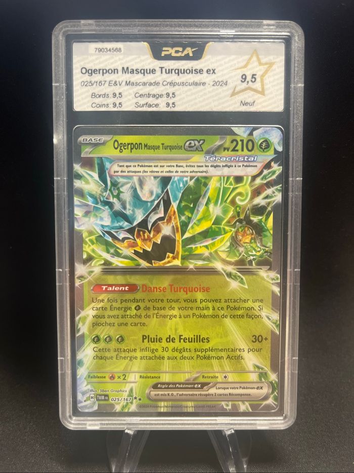 Carte Pokémon Ogerpon EX 025/167 PCA 9,5