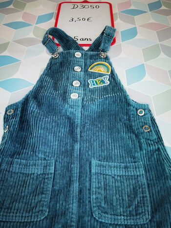 D3050 - robe en velours fille 5 ans