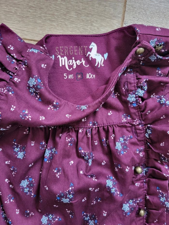 Blouse fleurie sergent major - photo numéro 2