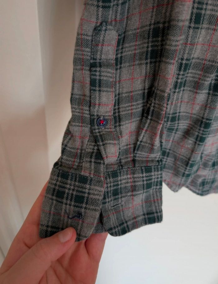 Only & Sons chemise à carreaux gris/vert - Slim - Taille M - photo numéro 3