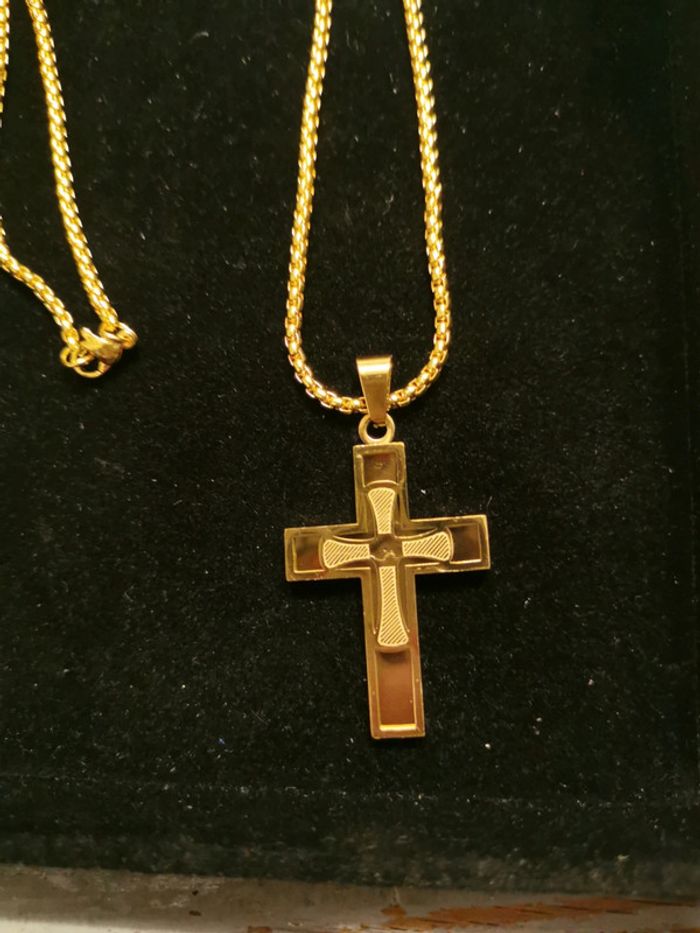 Collier et pendentif spirituel croix chrétienne - photo numéro 2