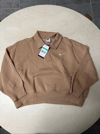 Sweat Nike mini swoosh marron clair XL