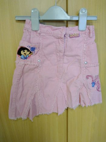 Jupe en velours côté Dora l'exploratrice taille 4 ans