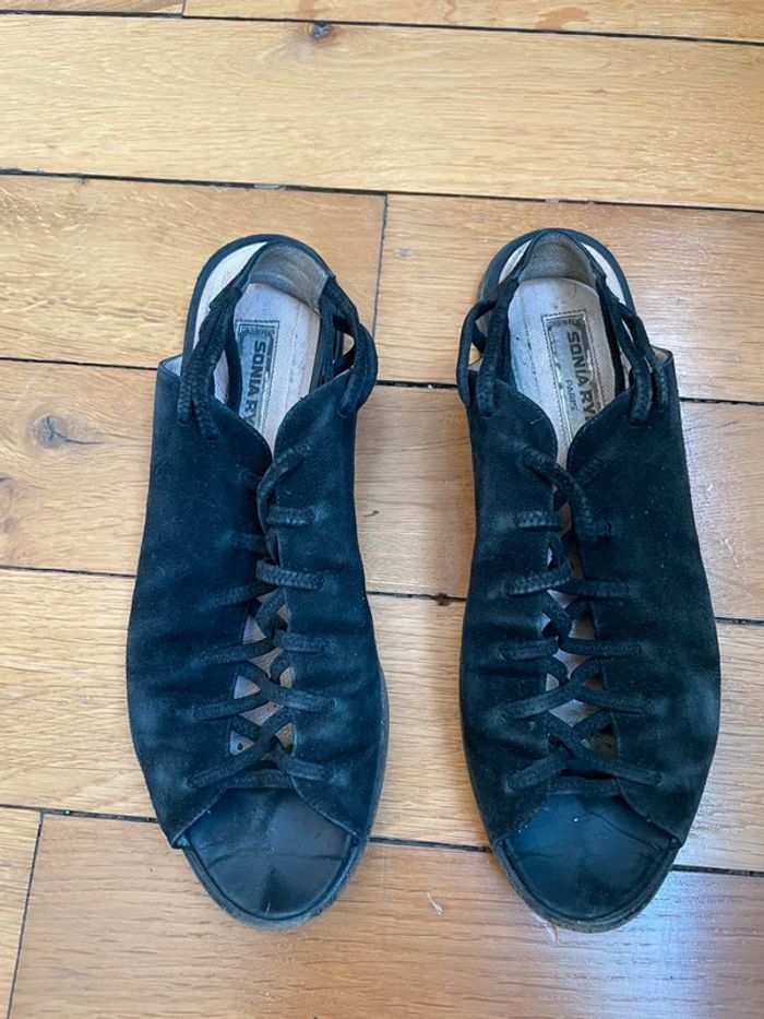 Sandales noires Sonia rykiel