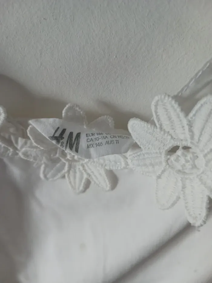 Robe blanche 10 / 11 ans H&M - photo numéro 3