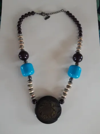 Collier fantaisie ancien style ethnique