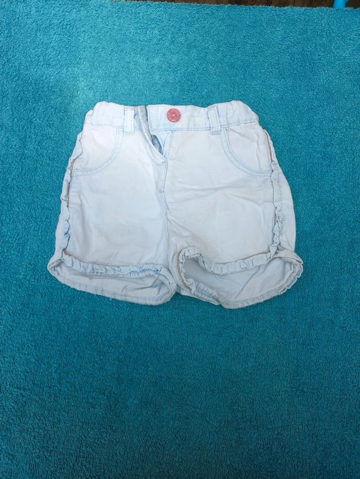 Short bleu blanc