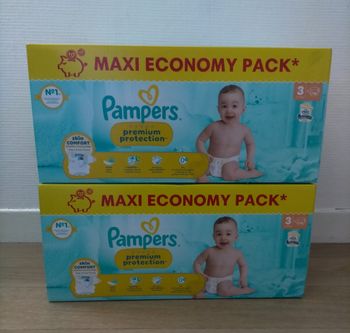 Lot couches Pampers premium taille 3