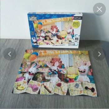 Puzzle lapins crétins 45 pièces