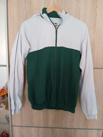 Veste lacoste sport blanc et vert S