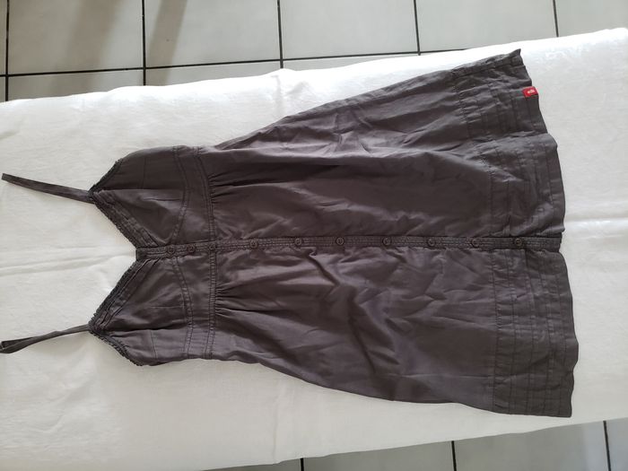Robe grise été à bretelles